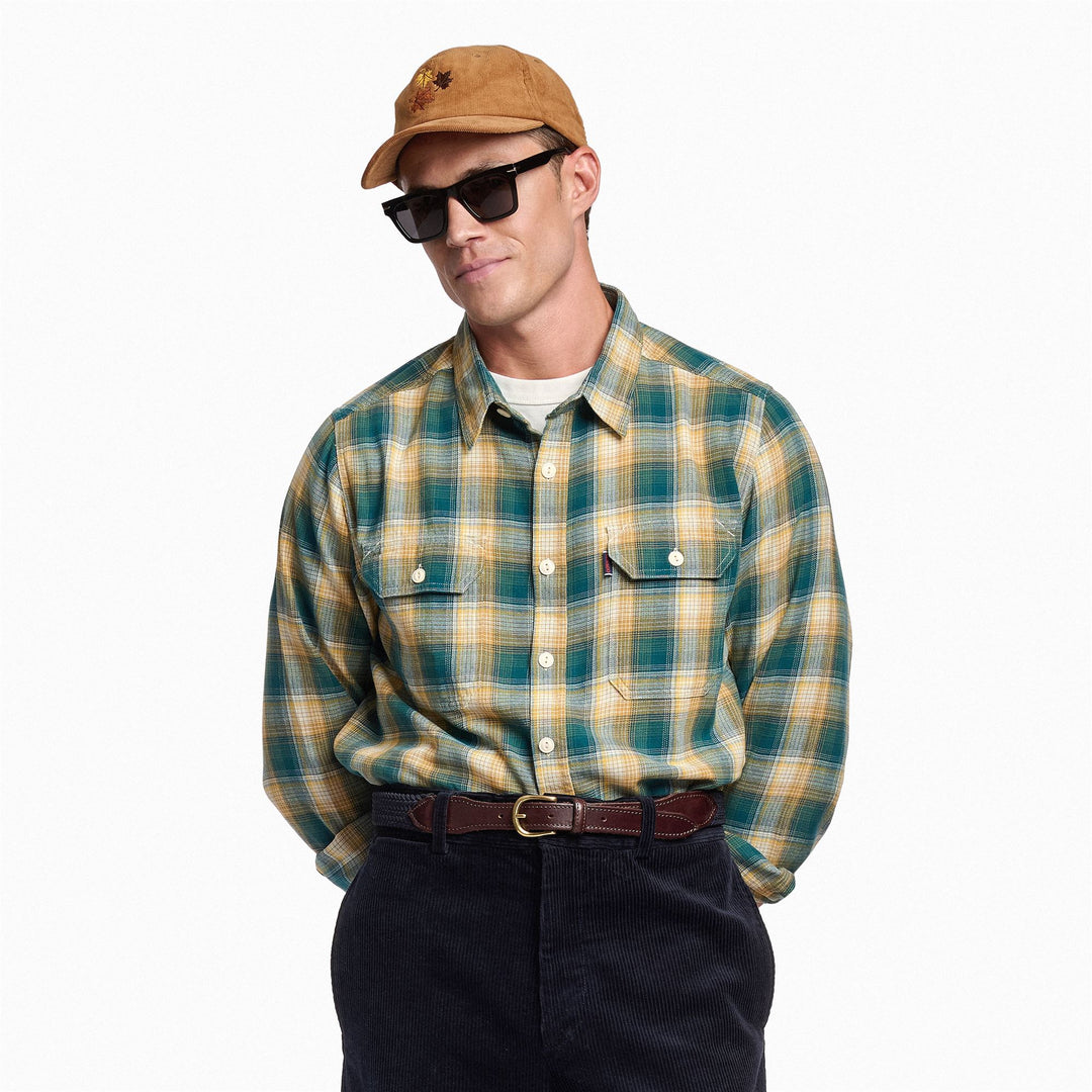 Blue green Unisex Checked Cotton Overshirt main