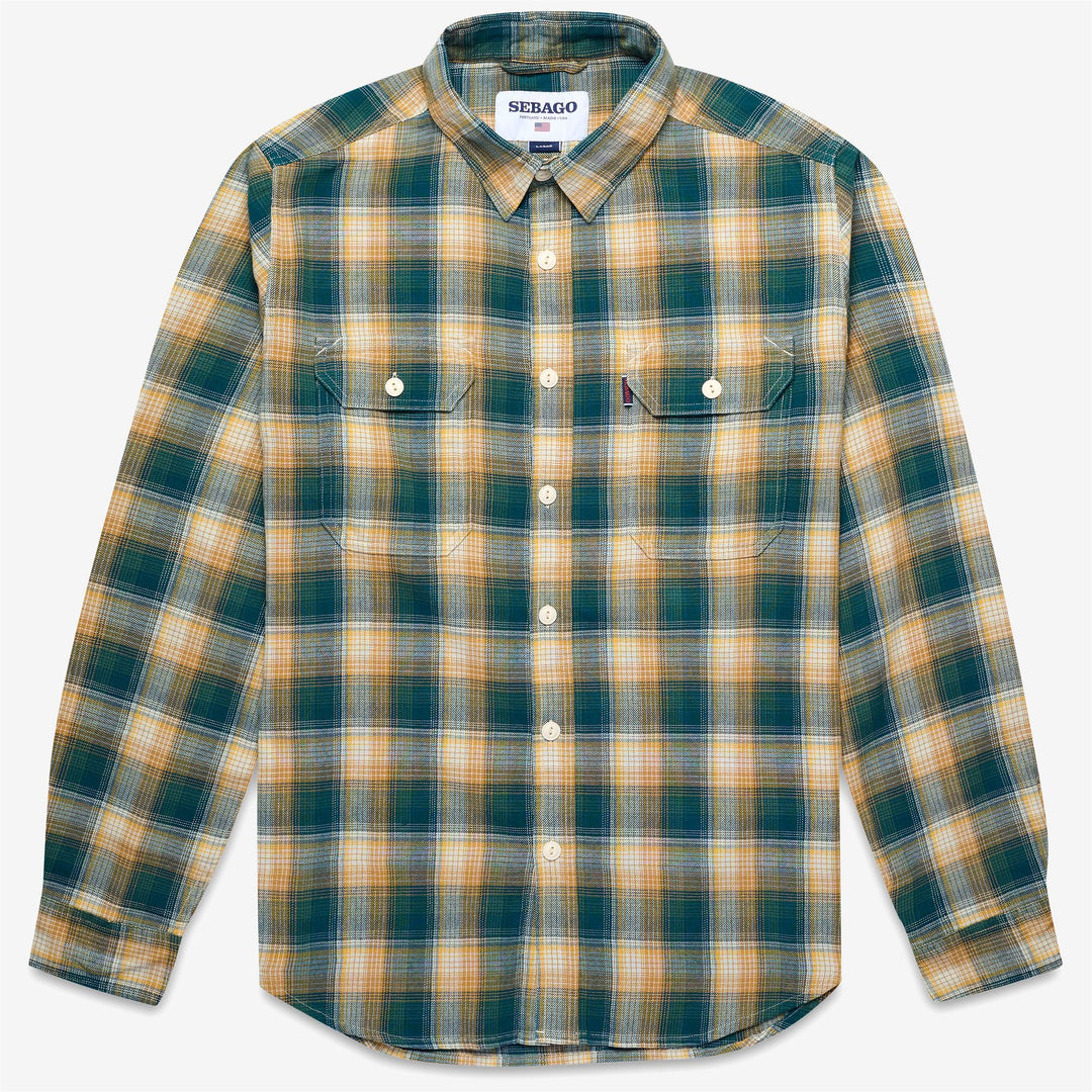 Blue green Unisex Checked Cotton Overshirt 01