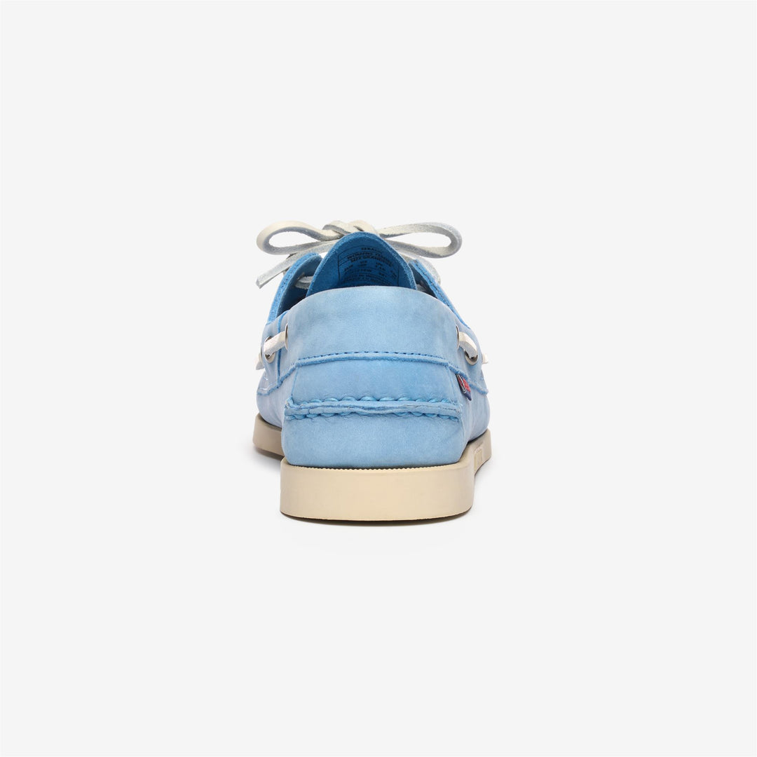 Light Blue Women's Nautical Moccasin Boat Shoes main