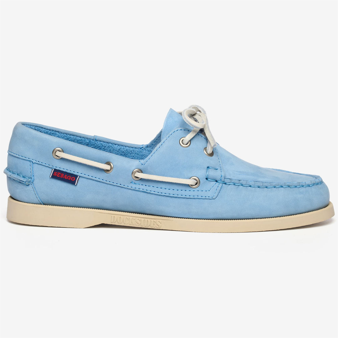 Zapatos náuticos tipo mocasín azul claro para mujer 01