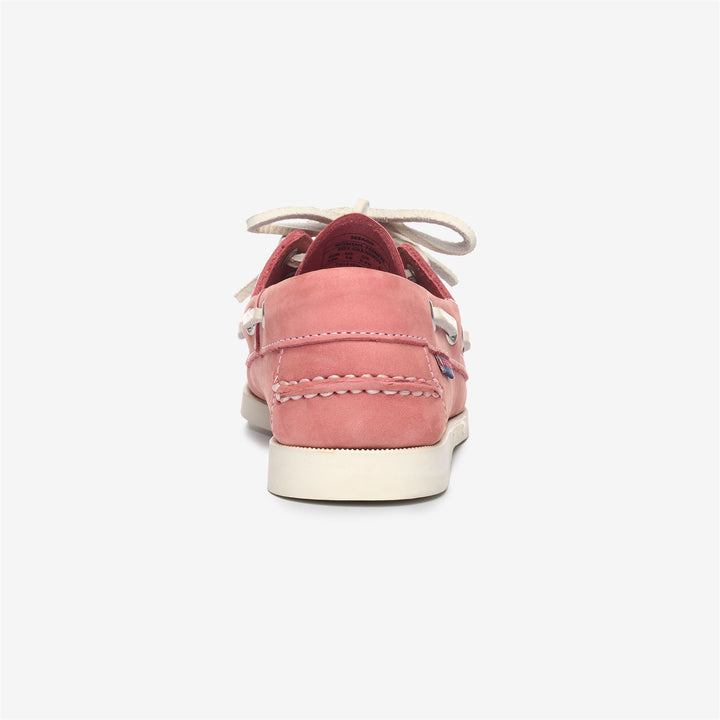 Pink red Women's Nubuck Moccasin Boat Shoes 5