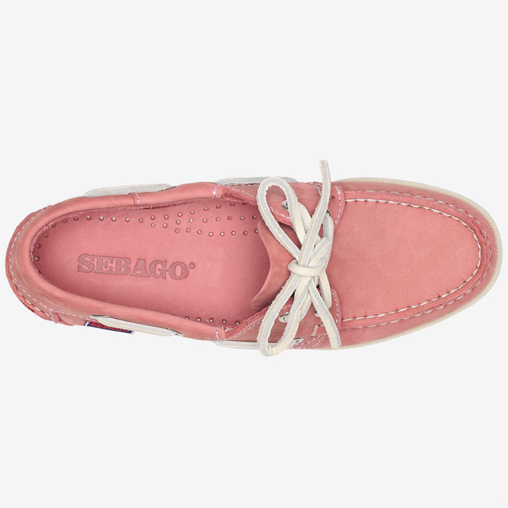 Pink red Women's Nubuck Moccasin Boat Shoes 4
