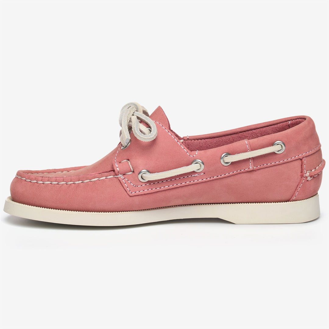 Pink red Women's Nubuck Moccasin Boat Shoes main