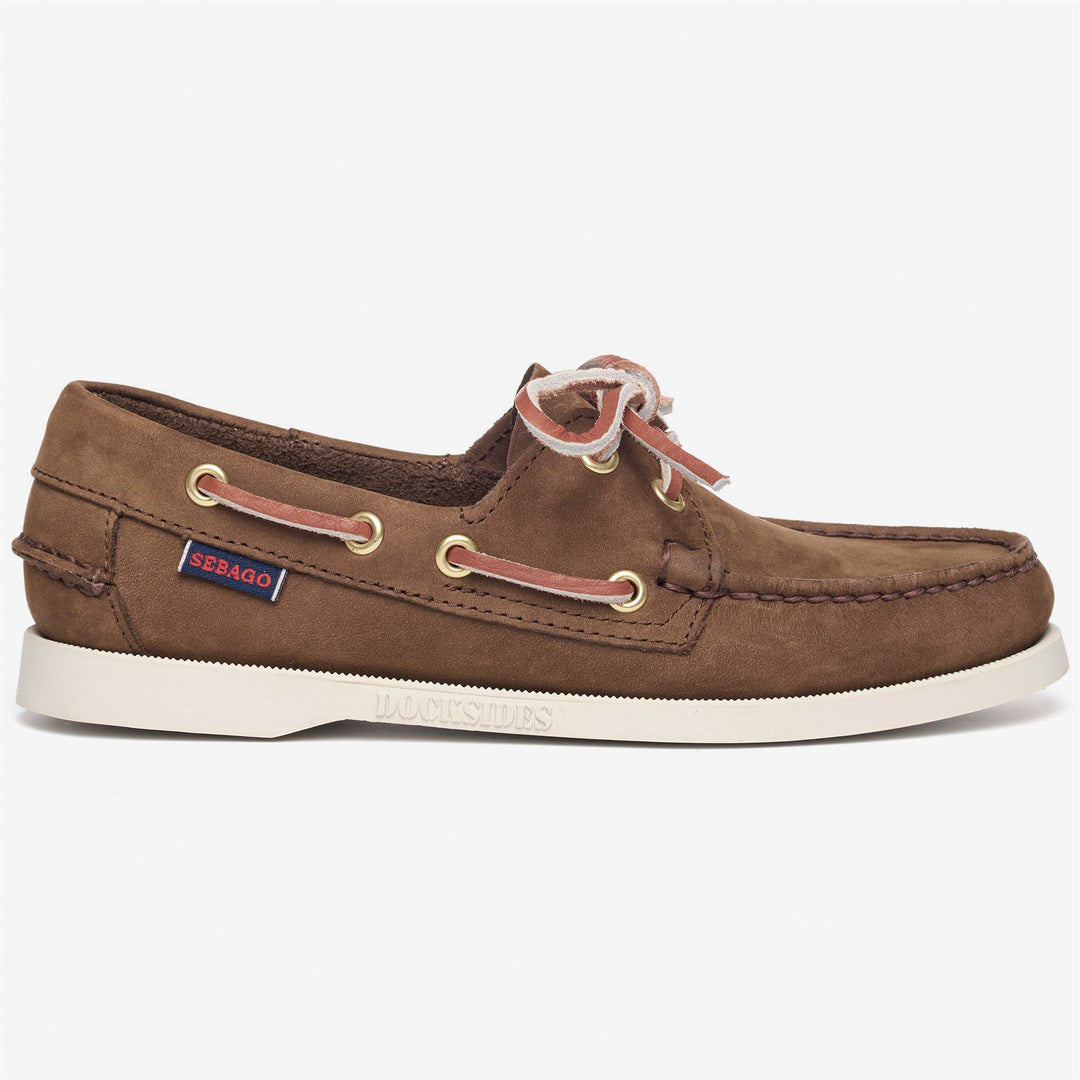 Brown Women's Handcrafted Nubuck Docksides Moccasin Shoes 01