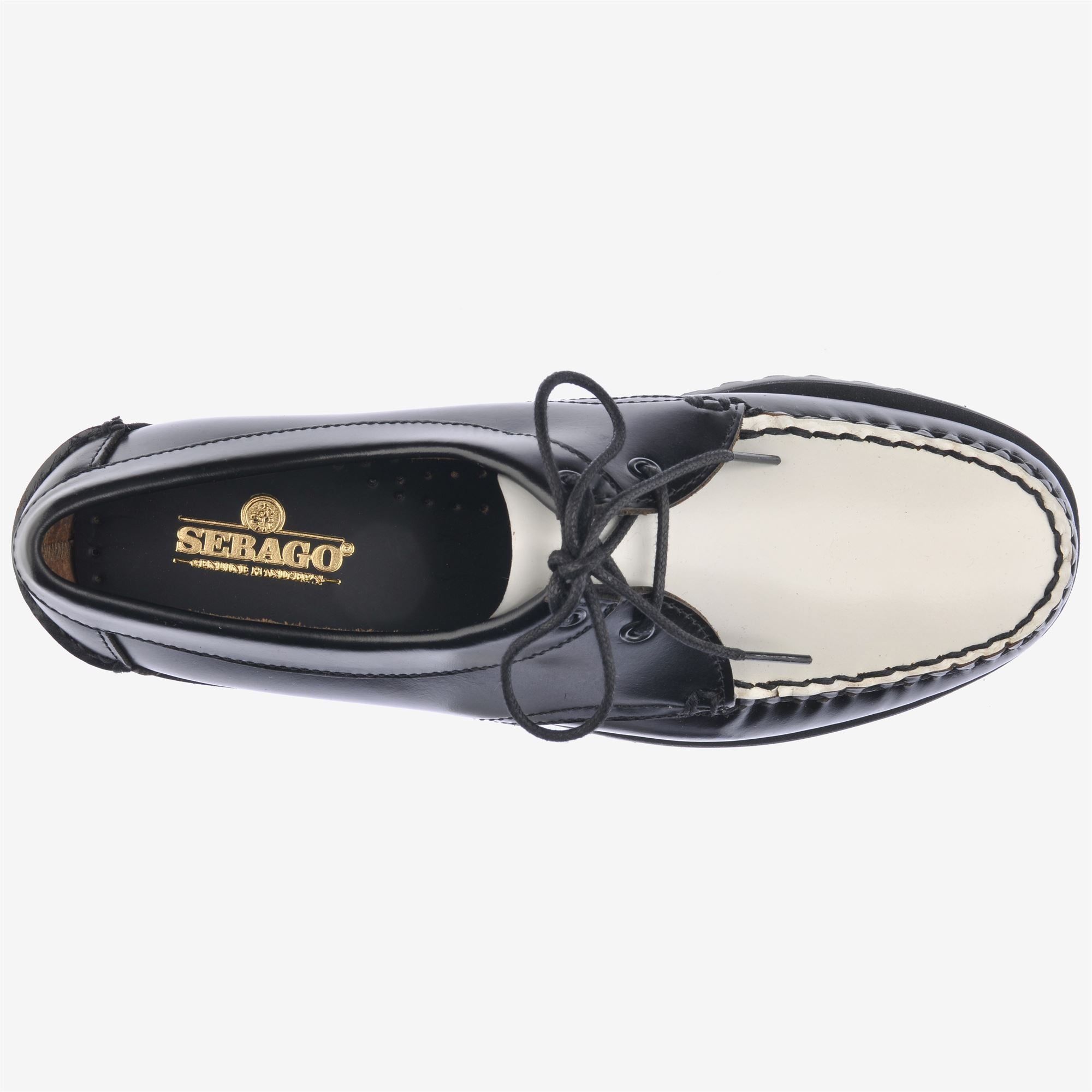 Moc Woman JAMES LUG WOMAN Moccasin BLACK-WHITE