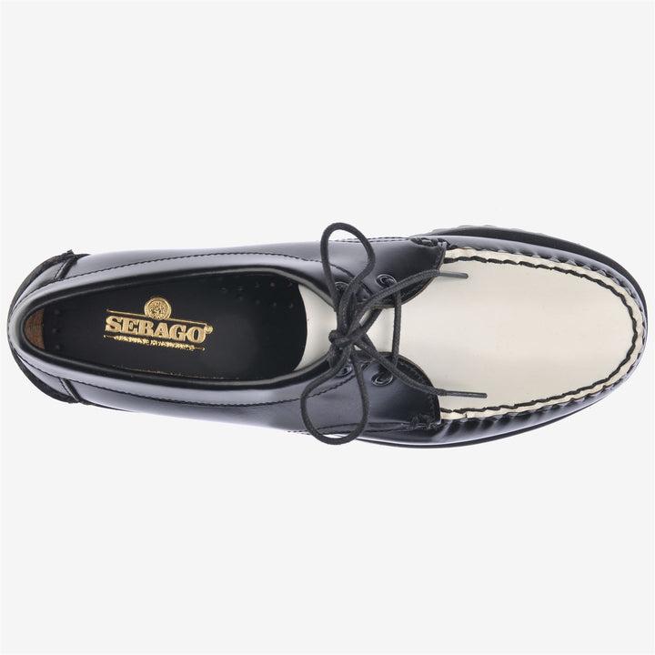 Black White Women's Leather Moccasin Footwear for Leisure 4