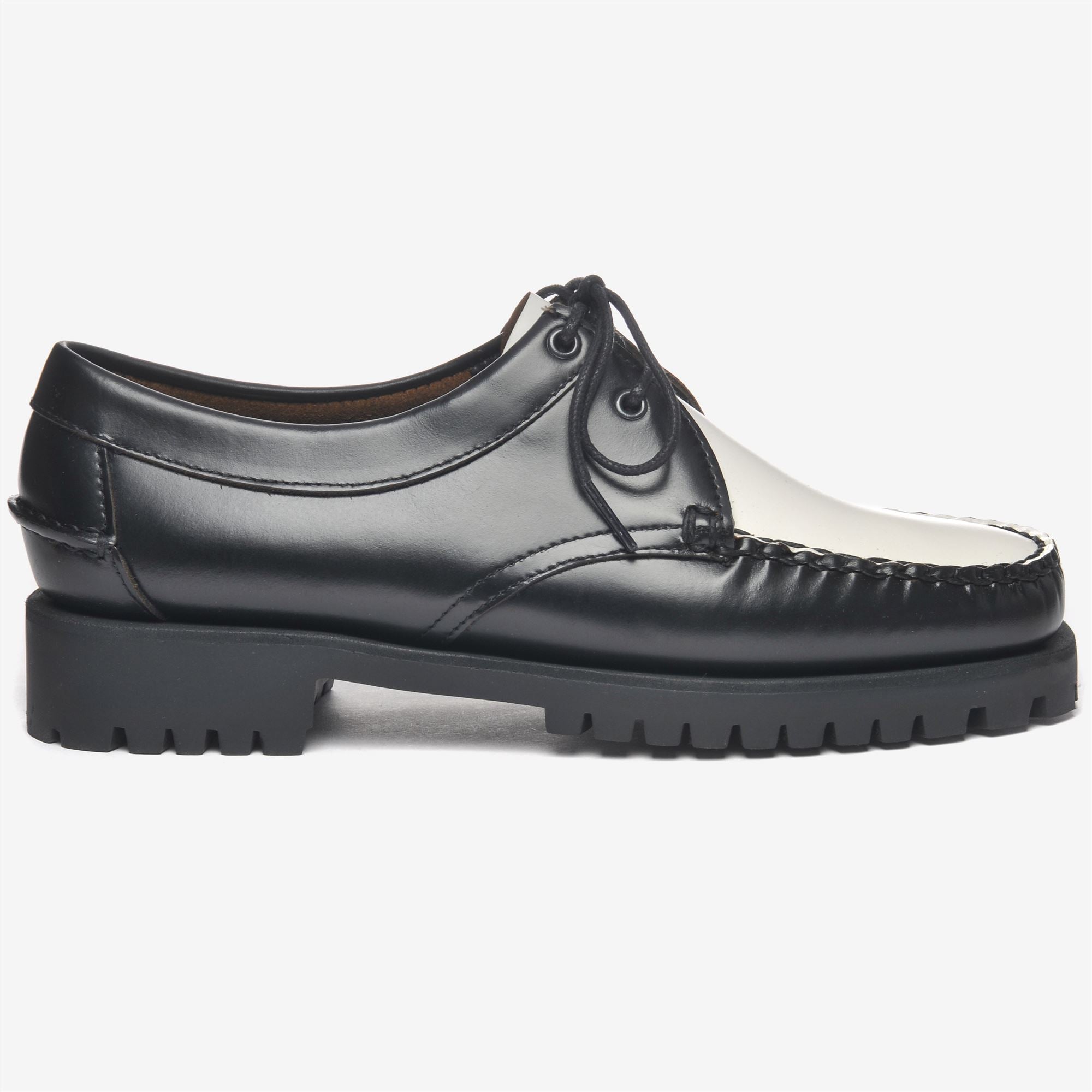セバゴ　SEBAGO JAMES ローファー 27ブラック　モカシン Black White Women's Leather Moccasin Footwear for Leisure | Sebago