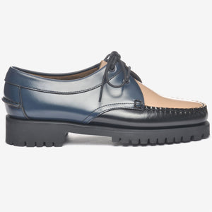 JAMES LUG WOMAN - Moc - Moccasin - Woman - BRILLIANT BLUE-BLACK-LT BEIGE