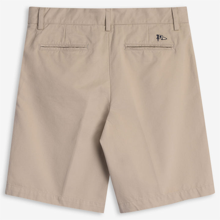 Short chino beige pour homme avec détails sur mesure 2