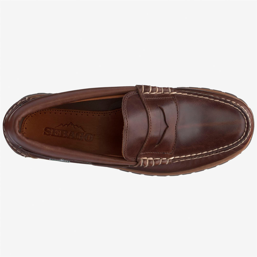 Dark Brown Men's Low Cut Leather Moccasin Shoes main