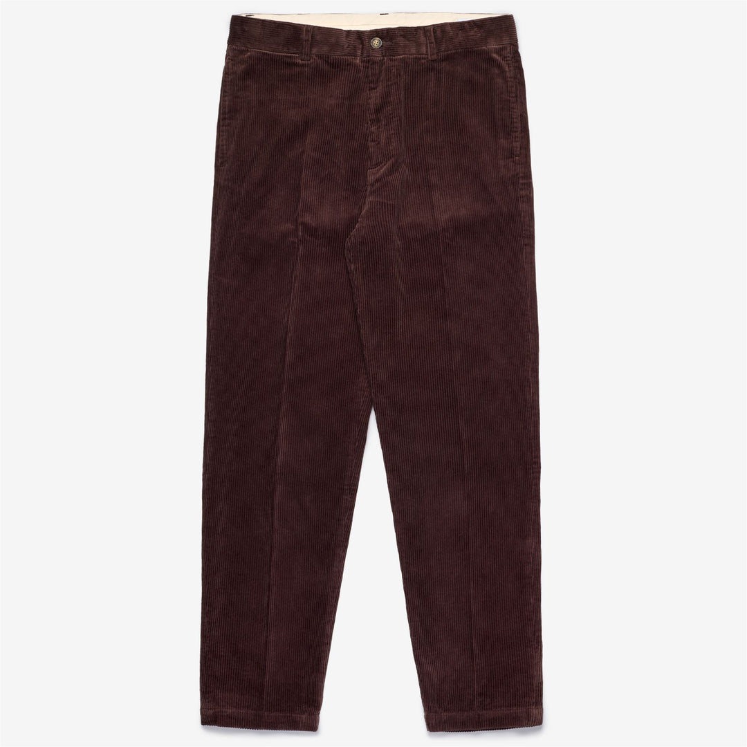Brown Men's Corduroy Chinos with Tailored Fit and Pockets 01