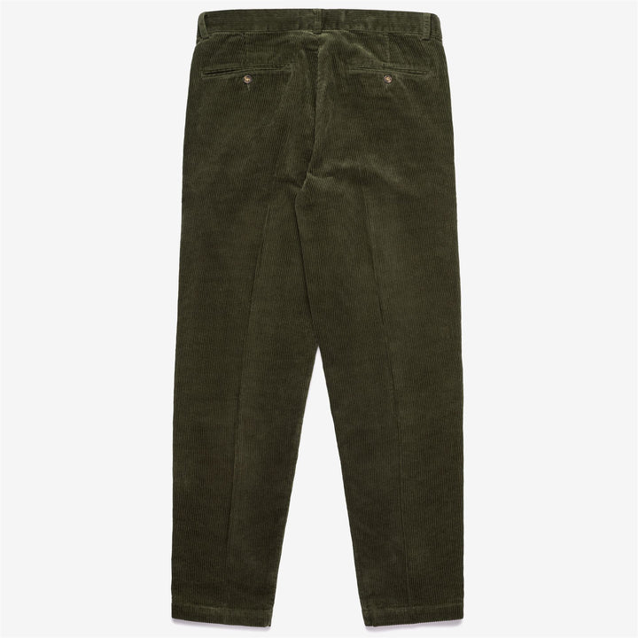 Pantalon chino en velours côtelé vert et noir pour homme, coupe ajustée 2