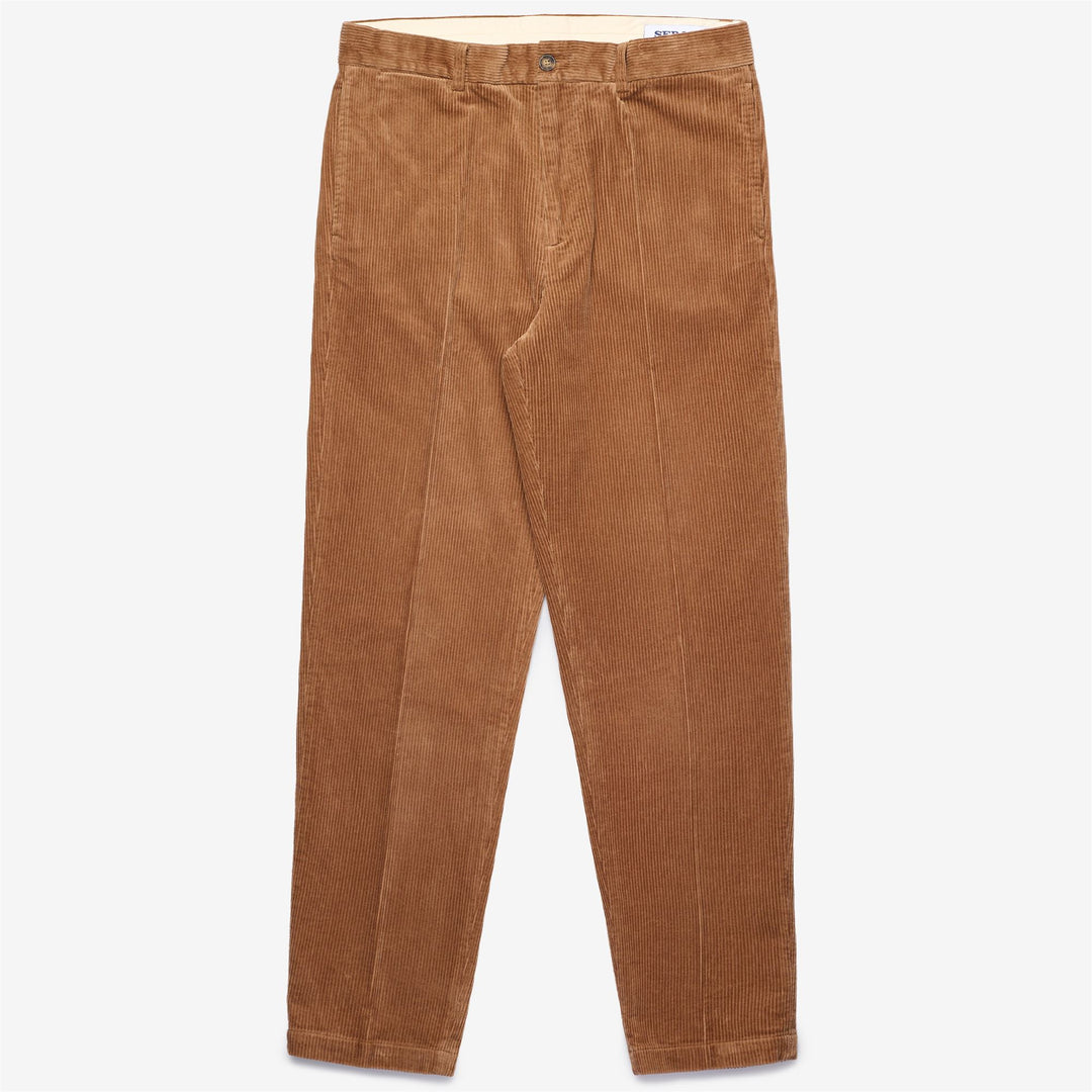 Robe chino marron en velours côtelé pour homme, coupe ajustée 01