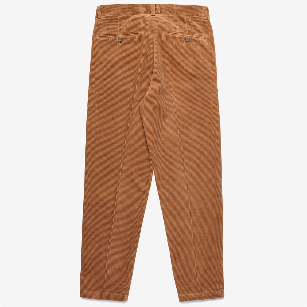 Robe chino marron en velours côtelé pour homme, coupe ajustée 02