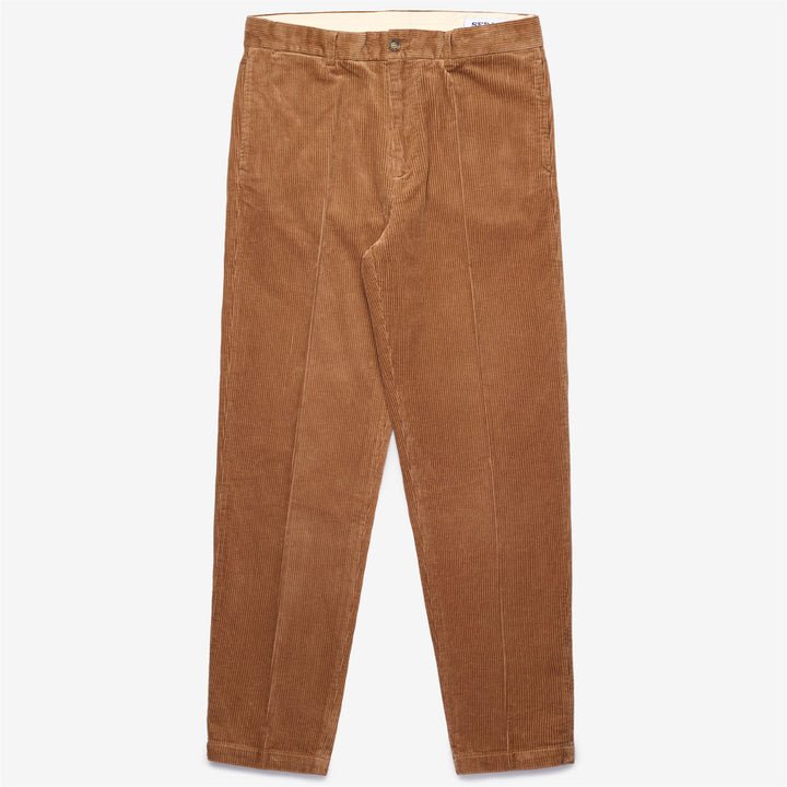 Robe chino marron en velours côtelé pour homme, coupe ajustée 1