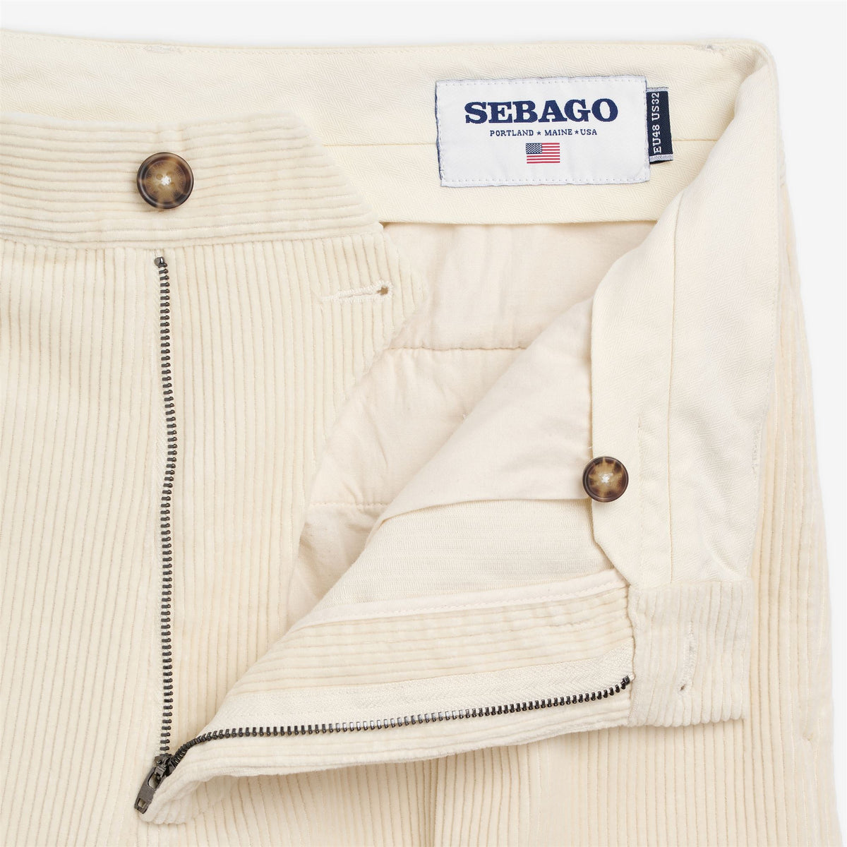 White Men's Cotton Corduroy Pant