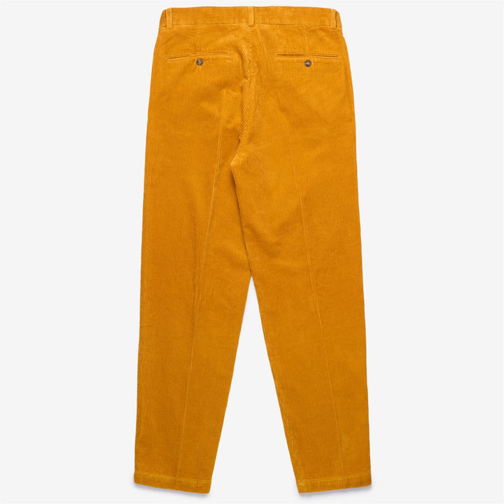 Pantalones de vestir chinos de pana color canela amarillo para hombre 2
