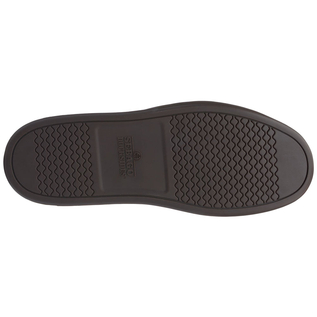 Mocasines de ante marrón oscuro de corte medio para hombre con suela de goma main