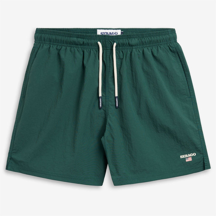 Green Men's Yachting Swimming Trunks with Quick-Dry Fabric 1