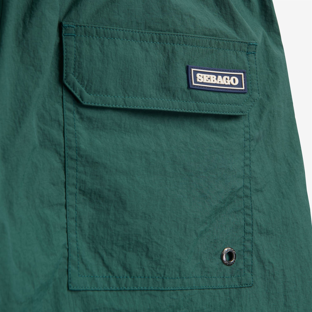 Green Men's Yachting Swimming Trunks with Quick-Dry Fabric main