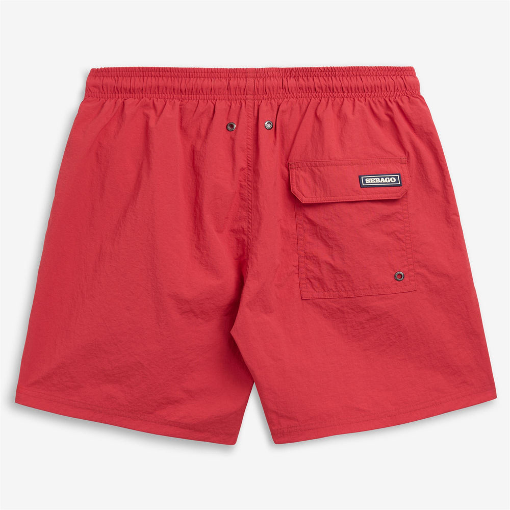 Red men's Yachting Swimming Trunks with Quick-Dry Features 02