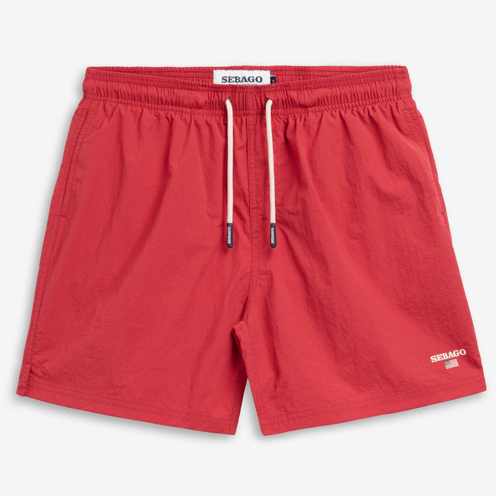 Red men's Yachting Swimming Trunks with Quick-Dry Features 1