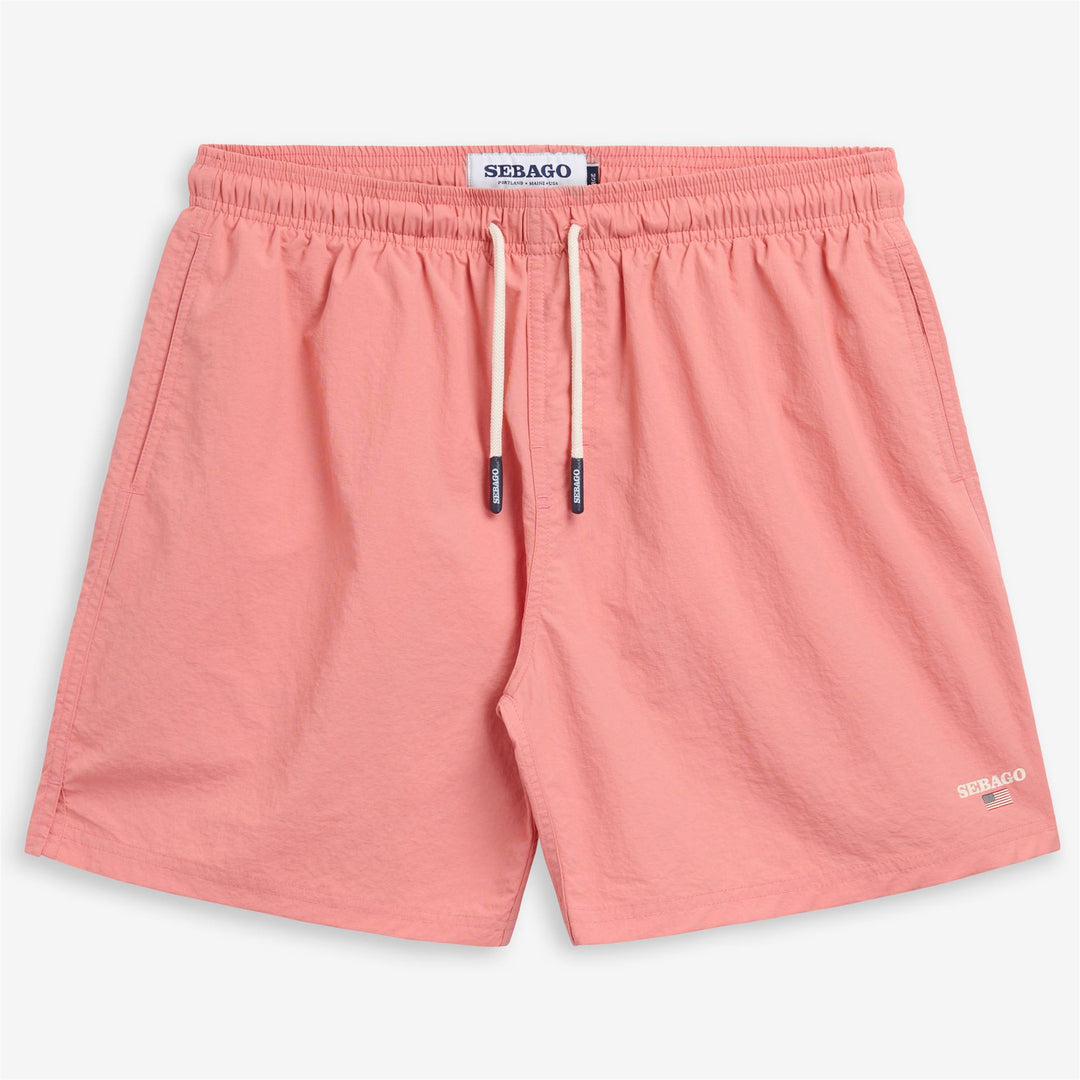 Red Men's Yachting Swim Trunks with Quick-Dry Fabric 01