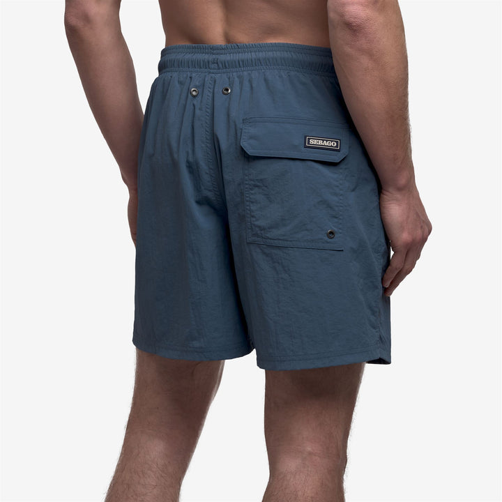 Short de bain de yacht à séchage rapide pour homme, bleu, avec poches 6