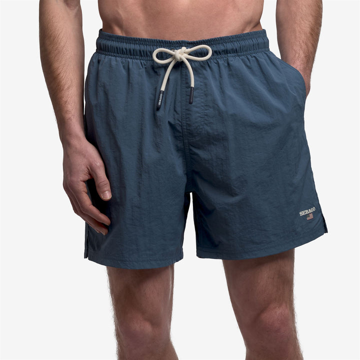 Short de bain de yacht à séchage rapide pour homme, bleu, avec poches 5