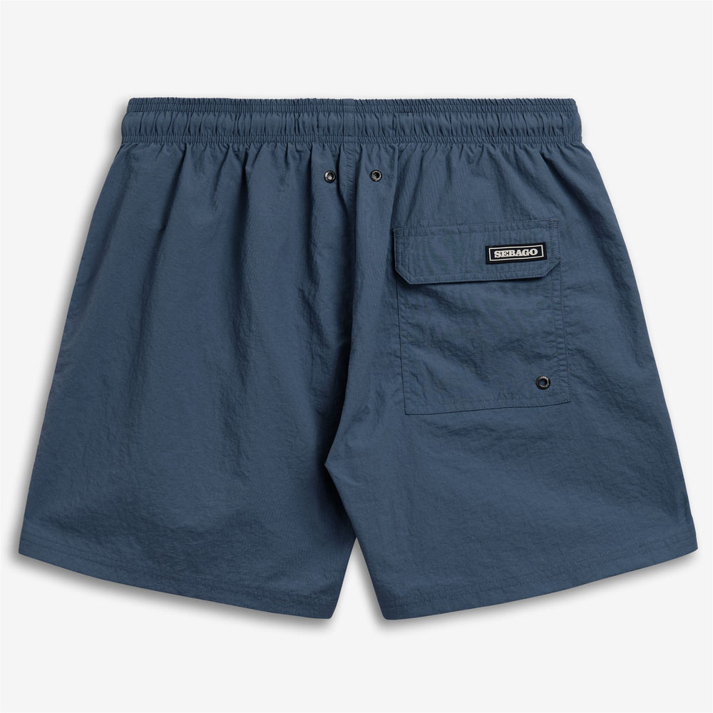 Blaue, schnelltrocknende Herren-Badehose für Yachtsport mit Taschen 02
