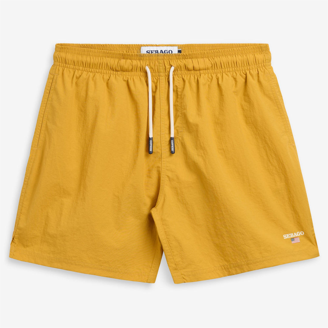 Senfgelbe Herren-Badehose für Yachtsport aus schnelltrocknendem Material 01