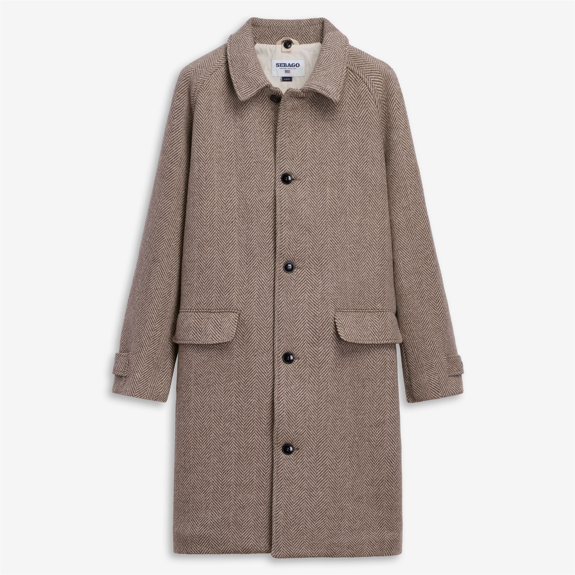 Jackets_Unisex_BINGHAM HERRINGBONE_Coat_Beige-LT Brown - Commercial 1