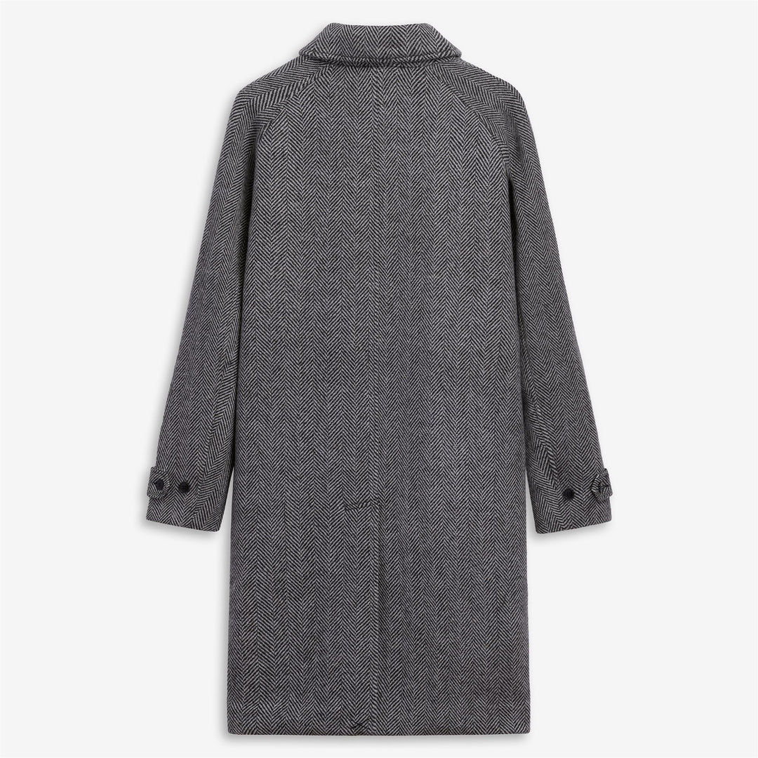Light Grey Unisex Vintage Herringbone Wool Coat main
