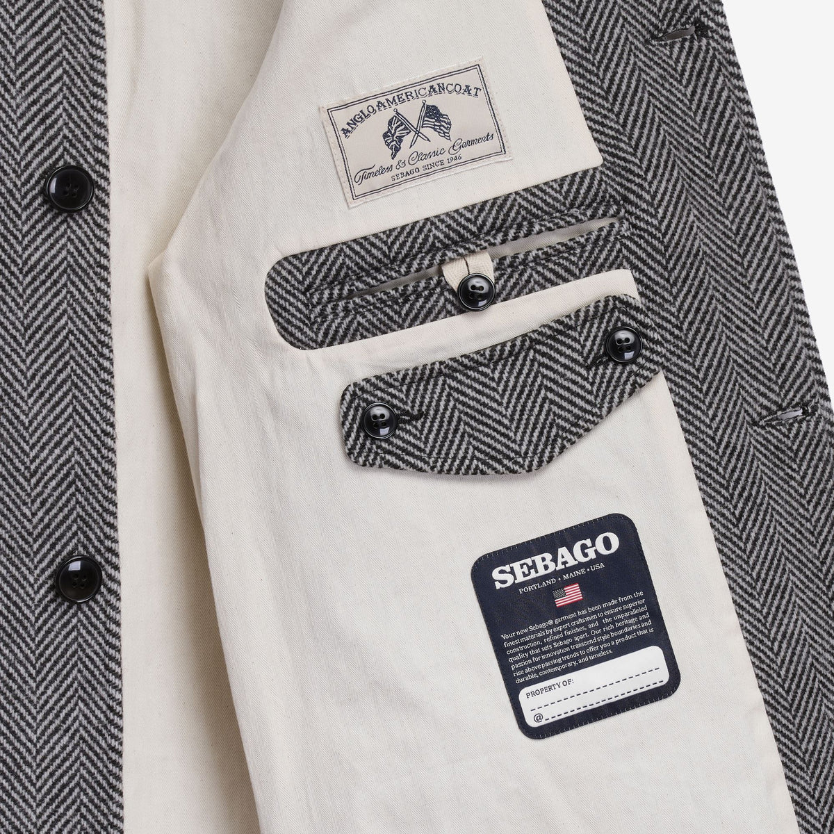 Abrigo de lana gris unisex