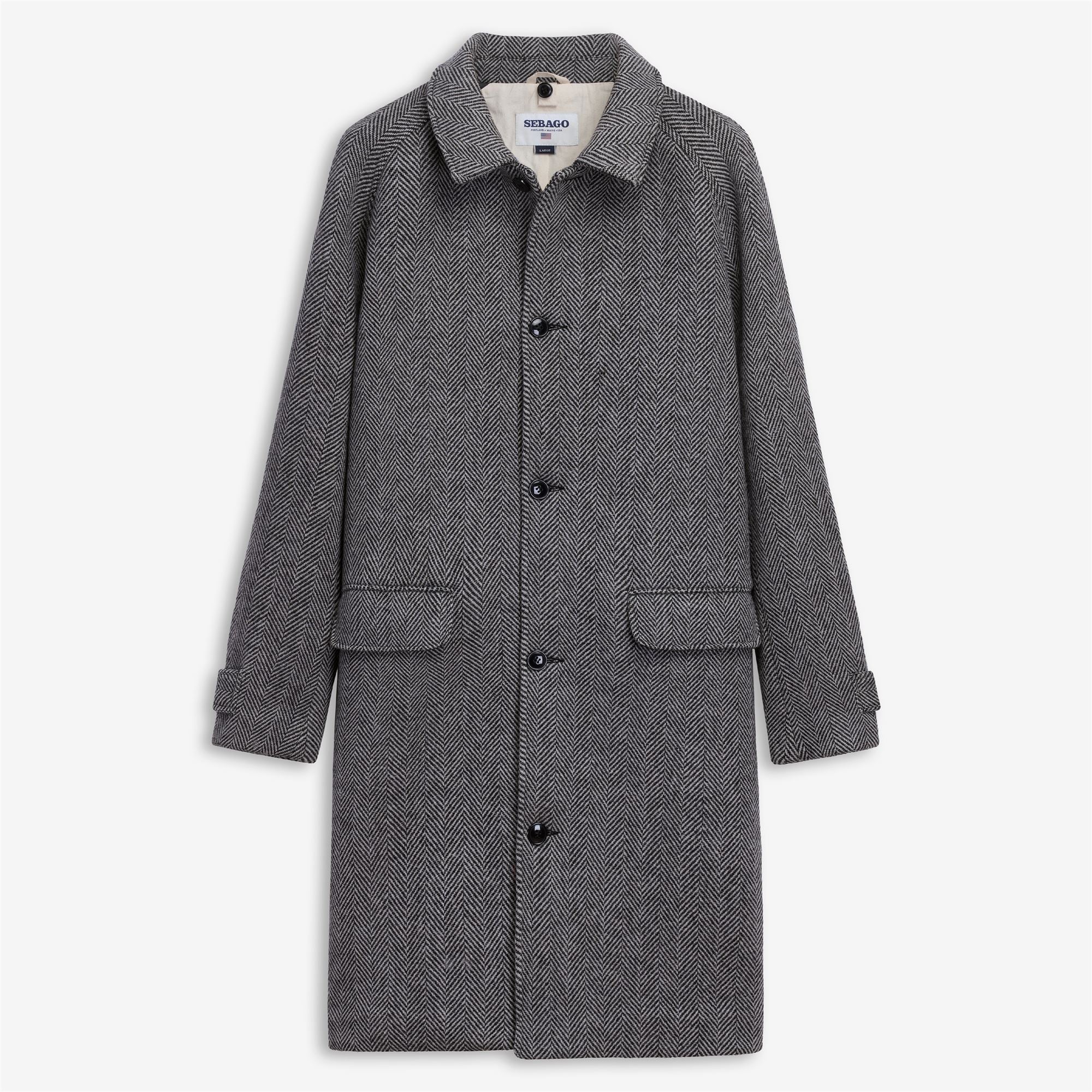 Jackets_Unisex_BINGHAM HERRINGBONE_Coat_LT Grey-DK Grey - Commercial 1