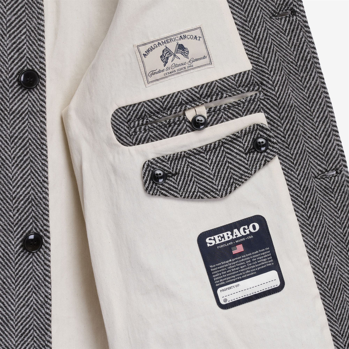 Grauer Unisex-Wollmantel