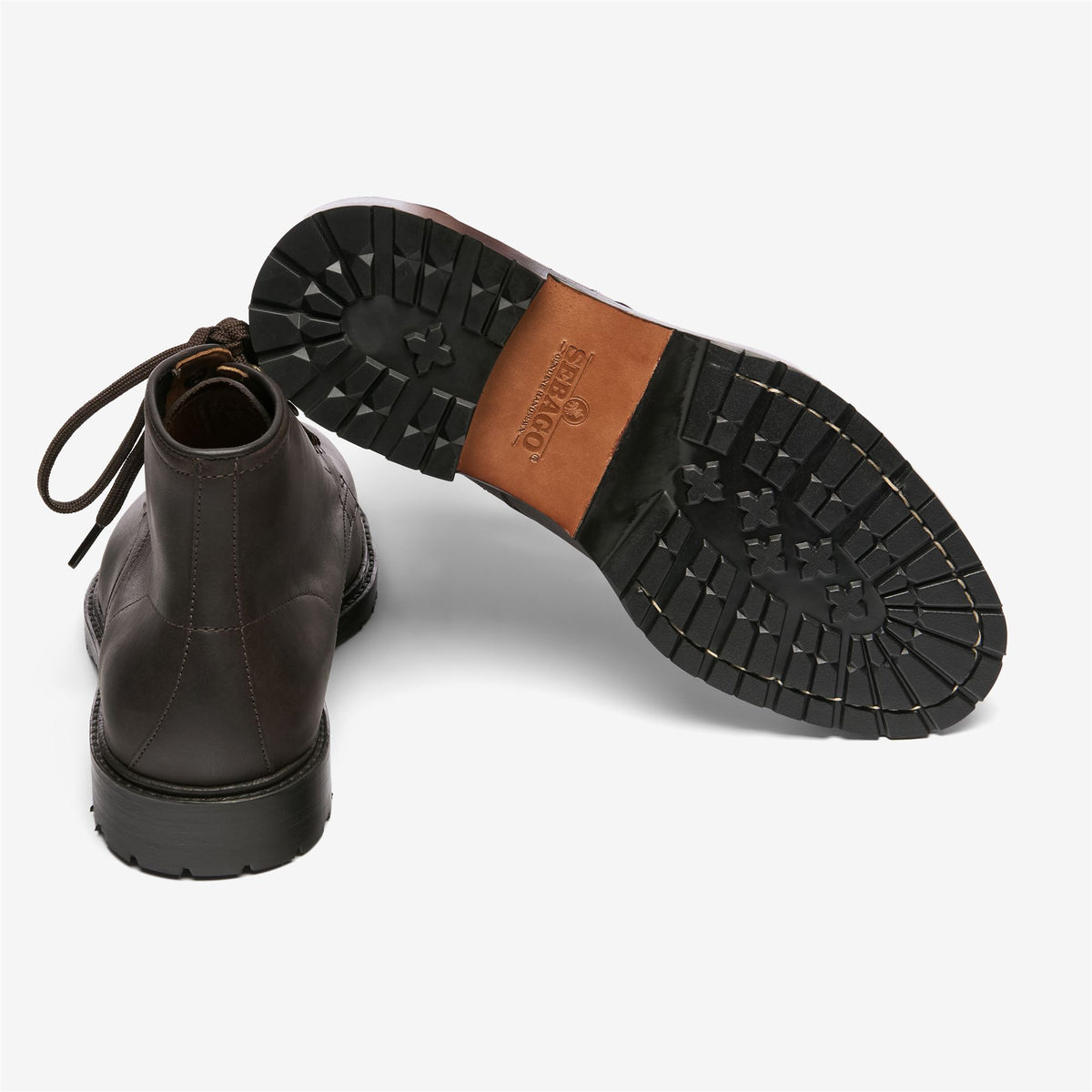 Brown Men's Leather Lace-Up Boot