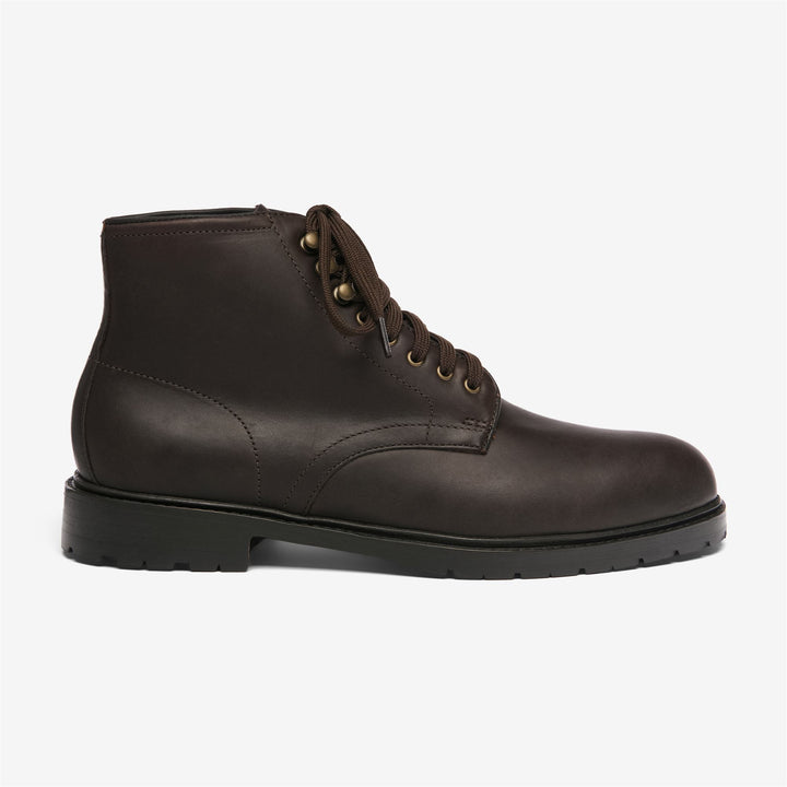 Dark brown Men's Vintage Leather Ankle Boots 1