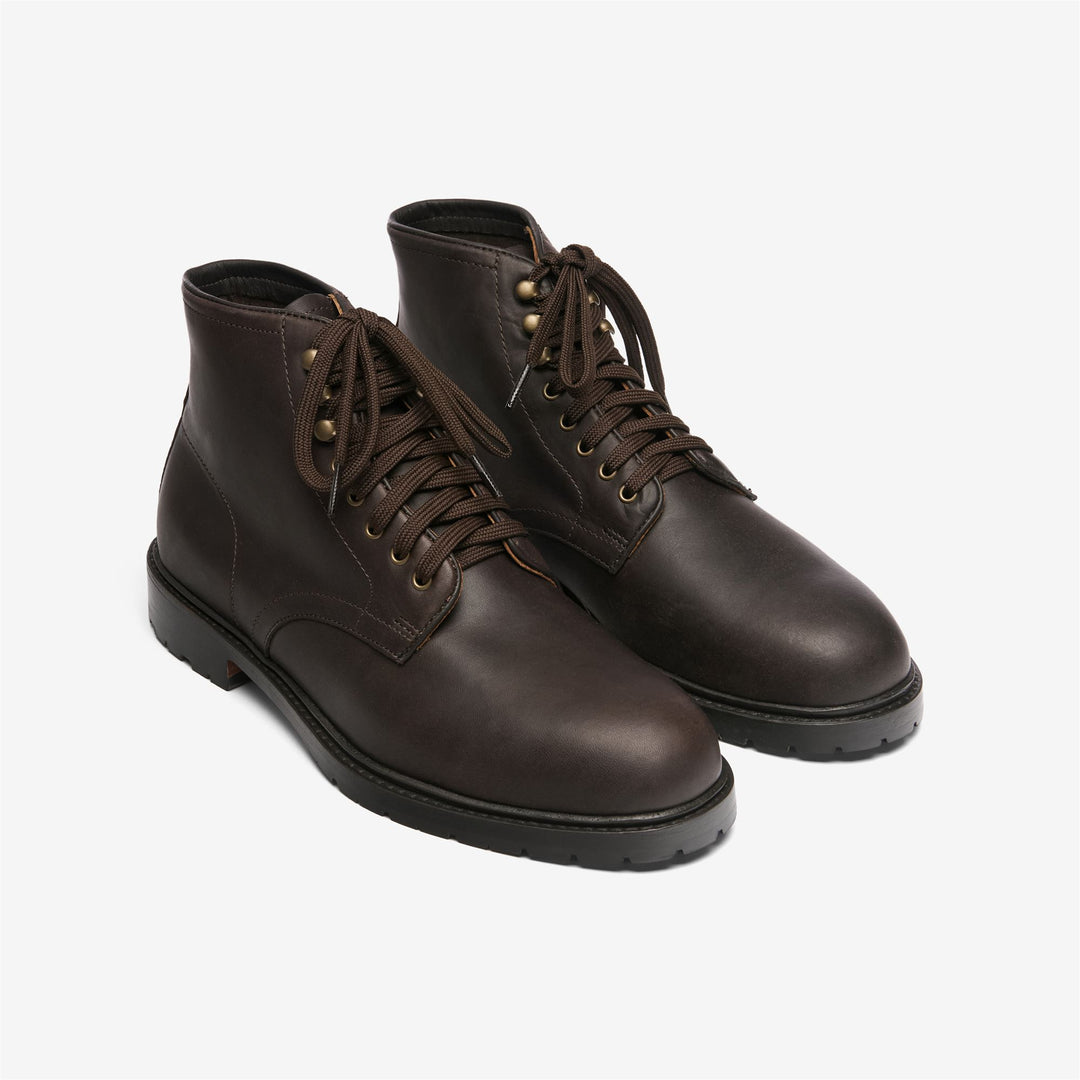 Dark brown Men's Vintage Leather Ankle Boots main