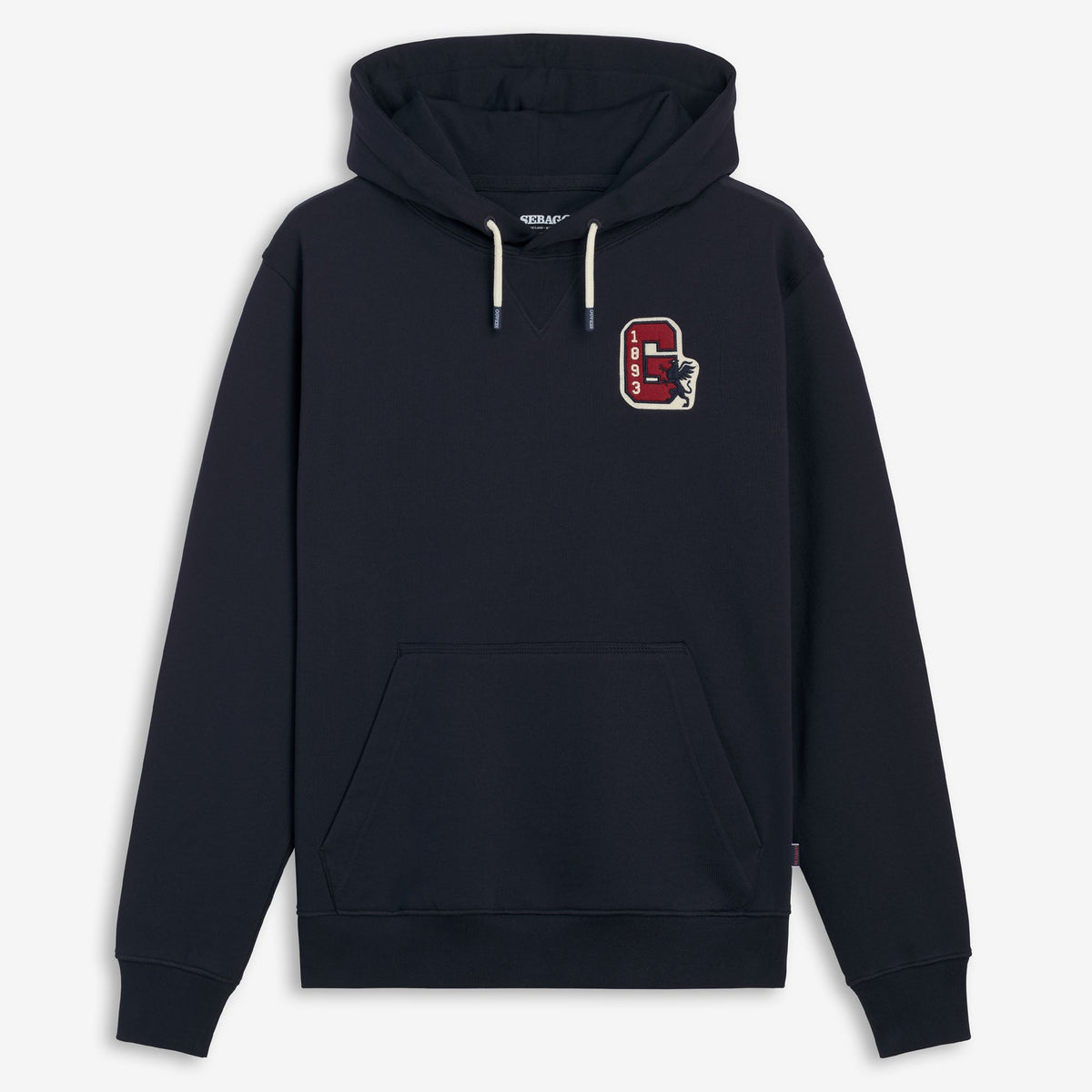 Blauer Unisex-Baumwollfleece-Hoodie