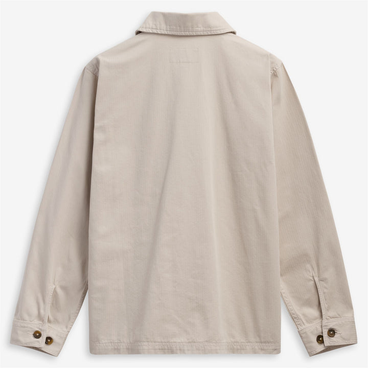 Chaqueta de trabajo unisex beige con diseño de espiga para el tiempo libre 2