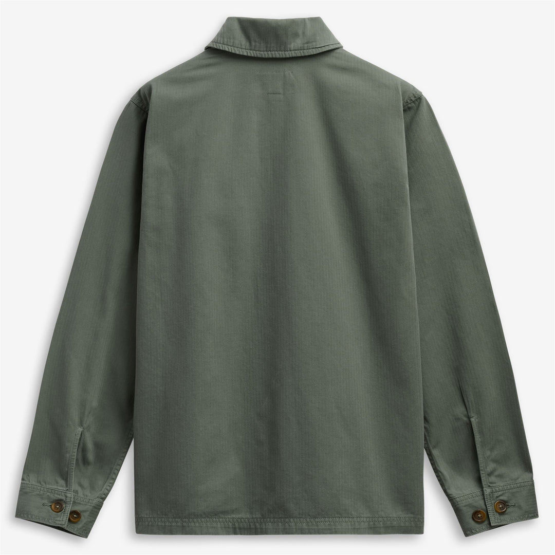 Green Unisex Herringbone Workwear Jacket for Leisure main