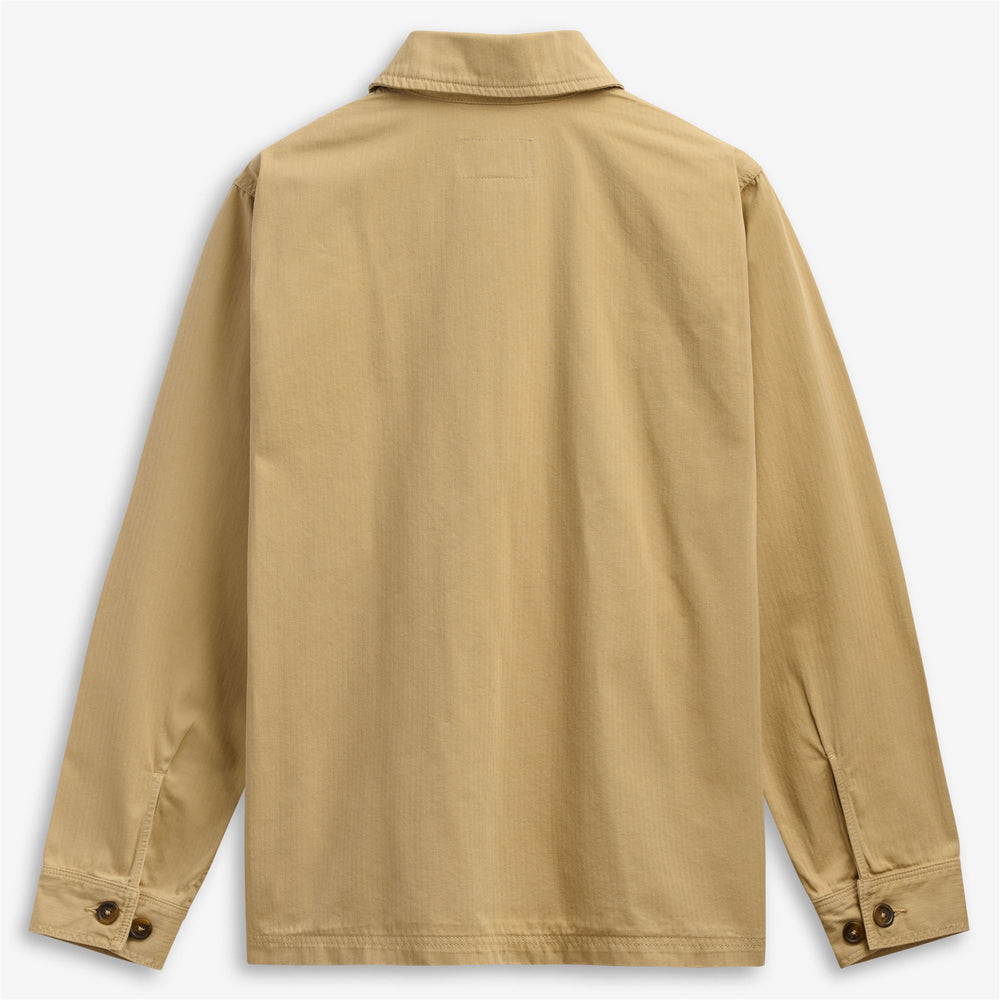 Beige unisex Herringbone Workwear Jacket for Leisure 02