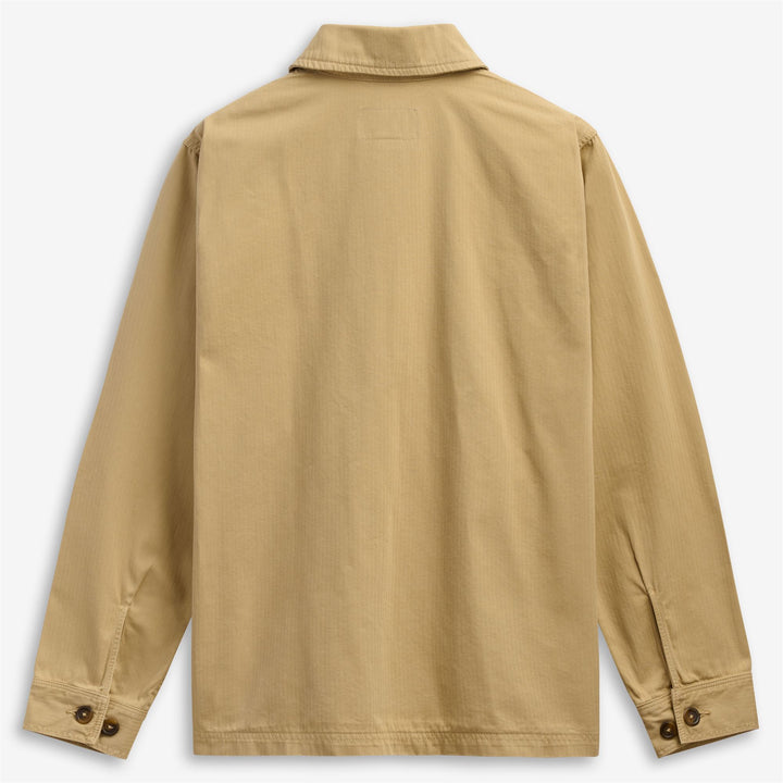 Beige unisex Herringbone Workwear Jacket for Leisure 2