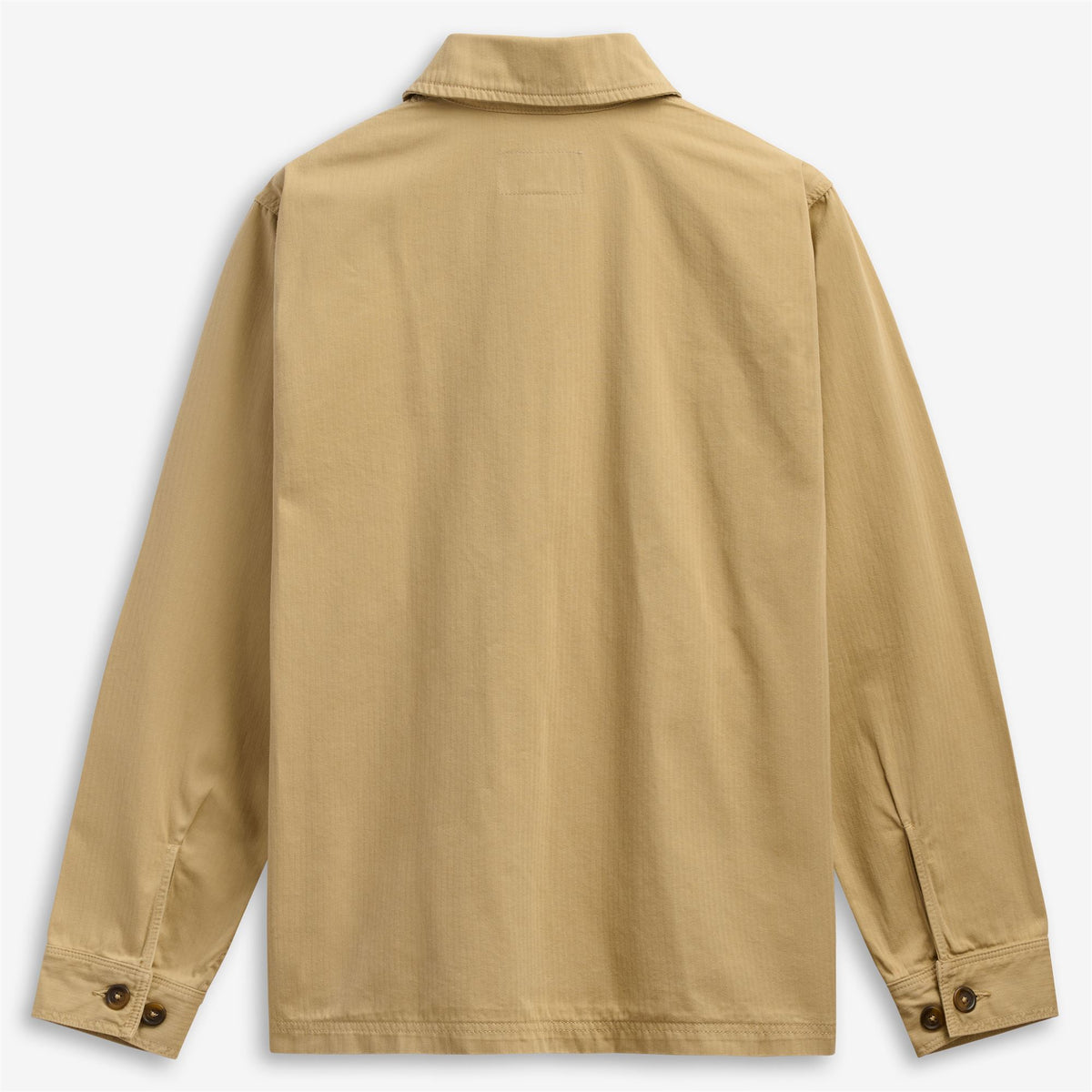 Beige Unisex Cotton Herringbone Jacket