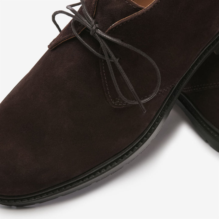 Dark Brown Men's Ankle Desert Boots with Leather Sole 6