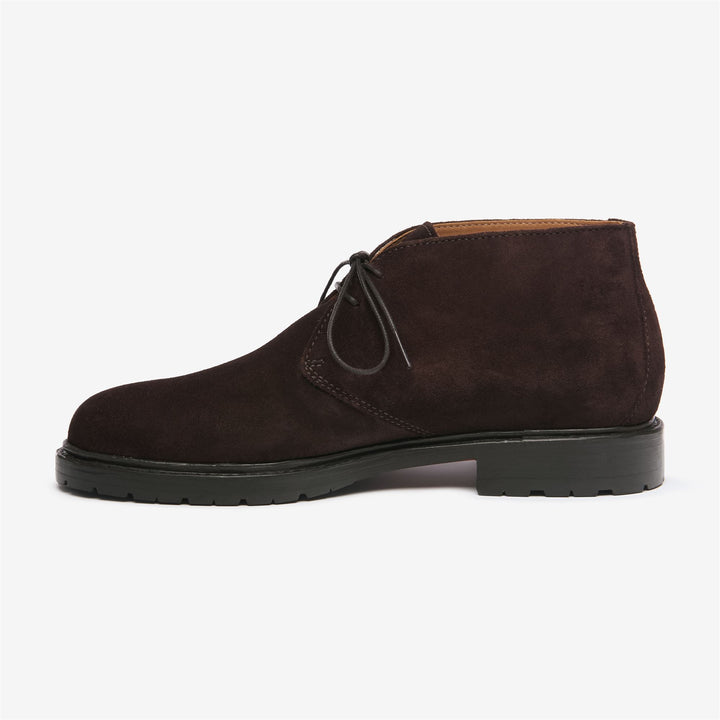 Dark Brown Men's Ankle Desert Boots with Leather Sole 3