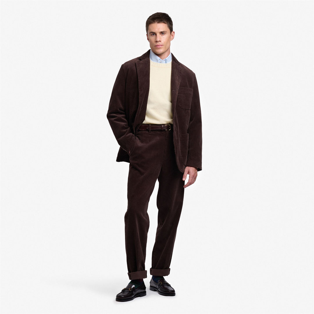 Brown Unisex Corduroy Blazer Jacket with Classic Silhouette main