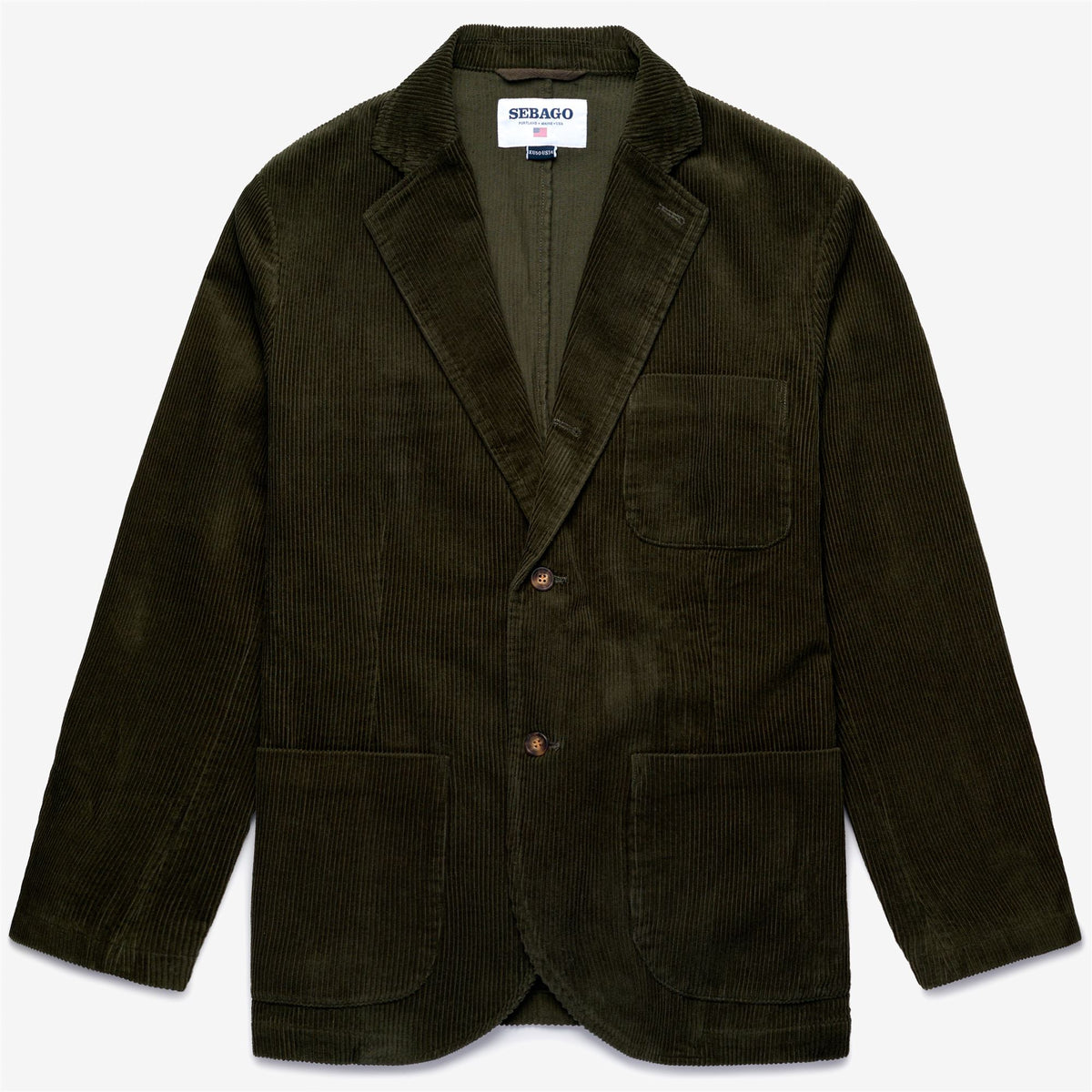 Green Unisex Cotton Corduroy Blazer