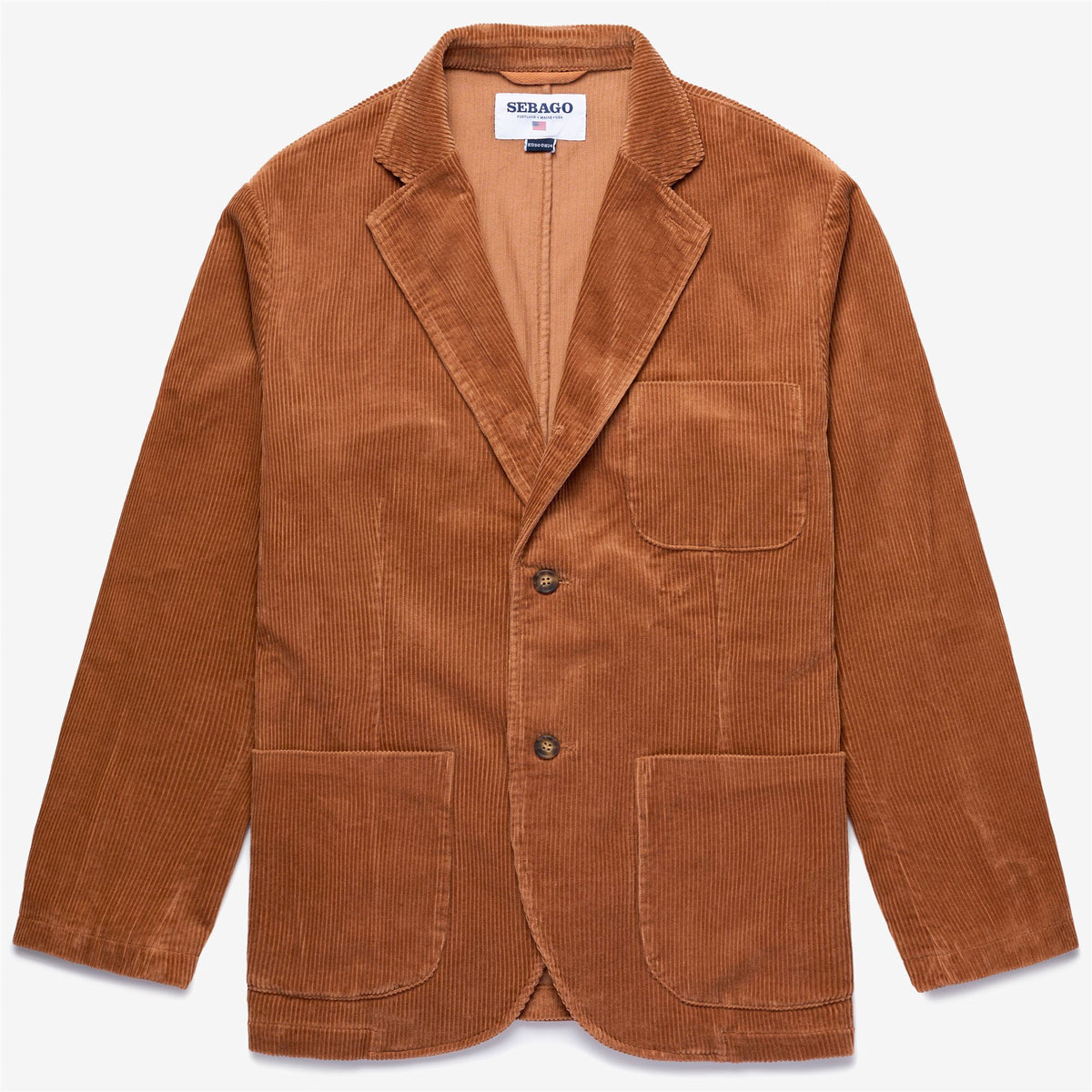 Brown Unisex Cotton Corduroy Blazer